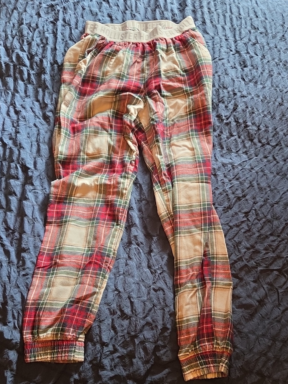 Hollister Ladies Red and Green Plaid Pajama Pants